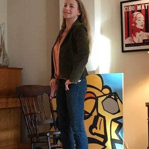 Vintage Moss green suede jacket— in perfect shape